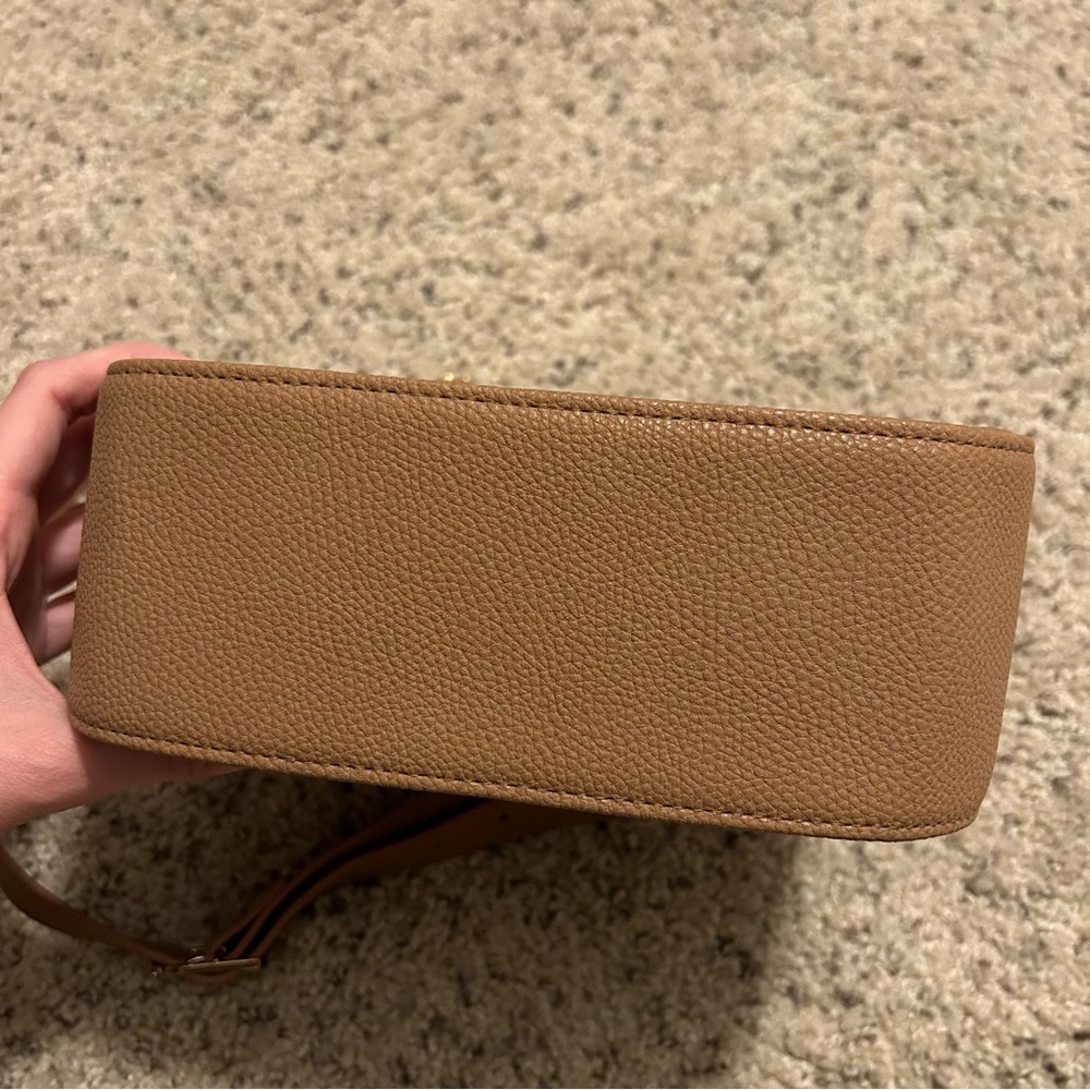 Brown and floral lace saddle bag - Picture 4 of 10